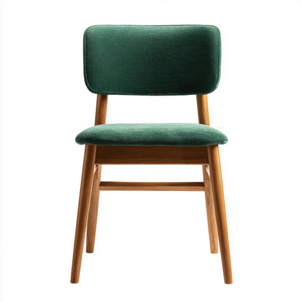 Chaise en bois avec assise en tissu-Furnitureinsas