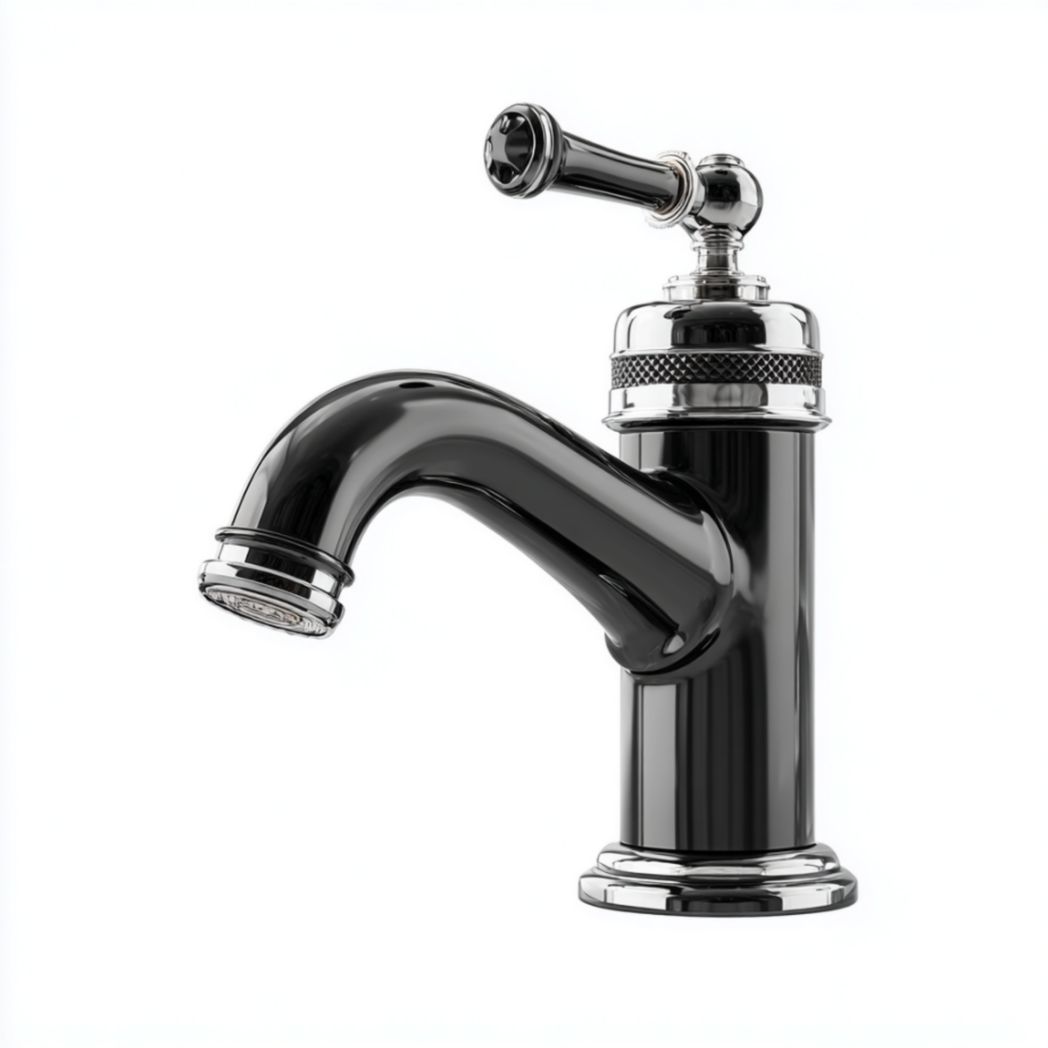 Robinet en métal noir-Thefurniturepaintfr