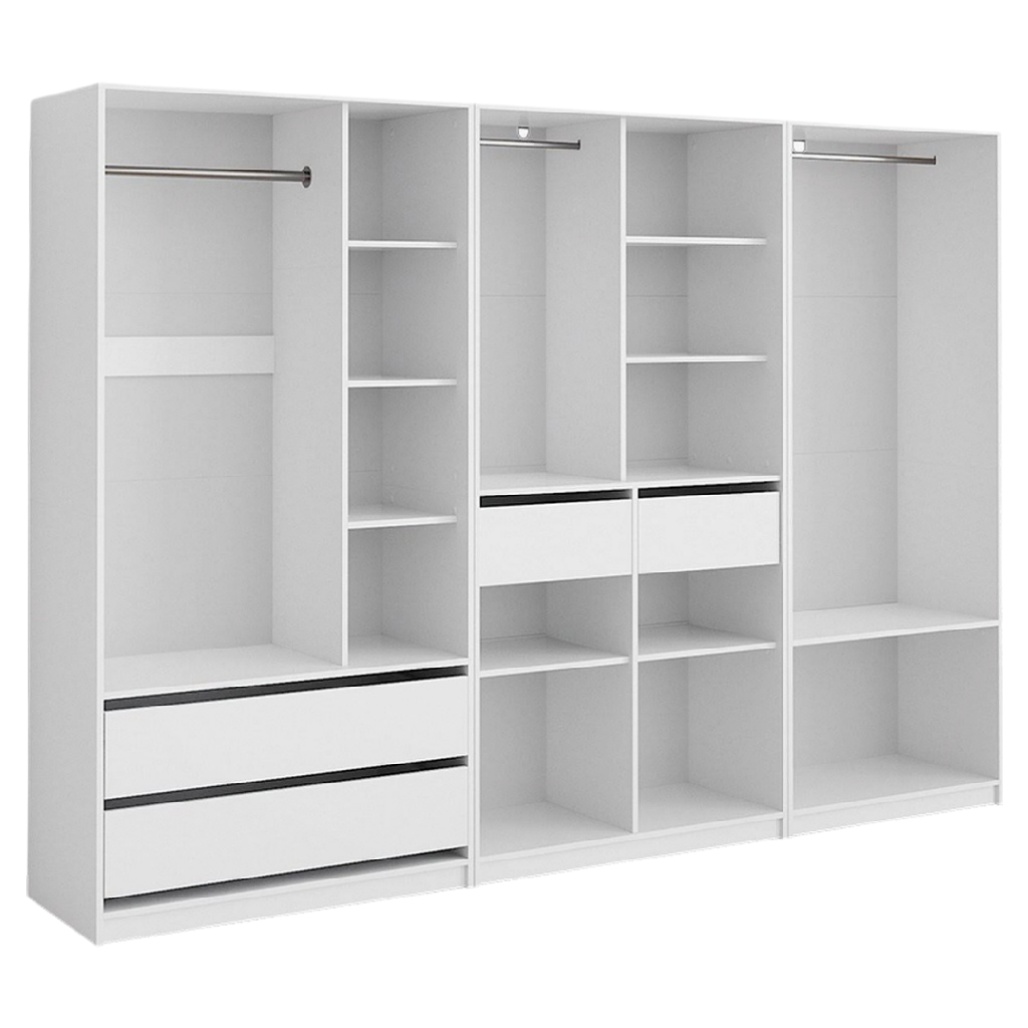 Mobilier de rangement pour chambre en aggloméré - 160 x 50 x 200-norainterieur