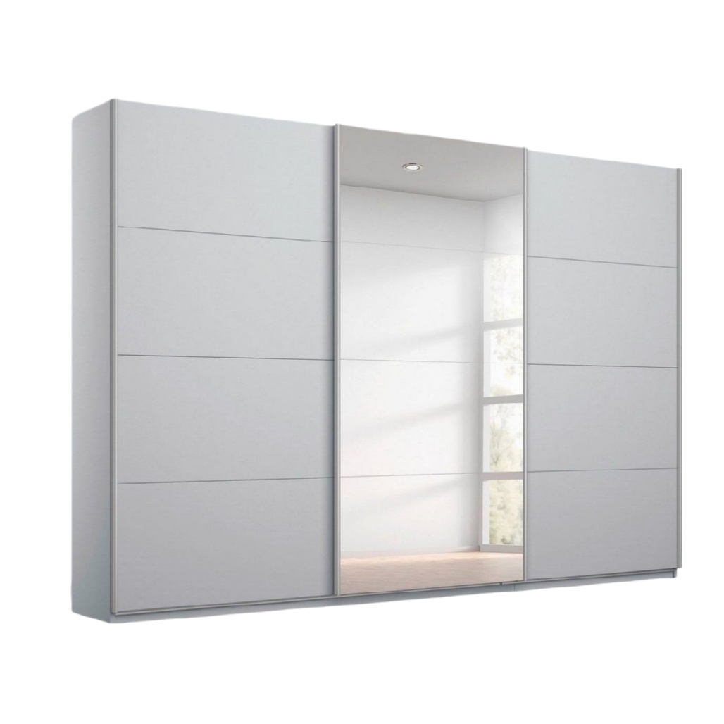 Armoire de rangement avec miroir pour chambre en panneaux de particules - 200 x 60 x 210-norainterieur