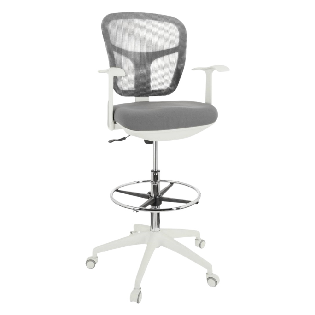 Chaise de bureau réglable en hauteur pour espace de travail en tissu et plastique - 60 x 60 x 100-norainterieur