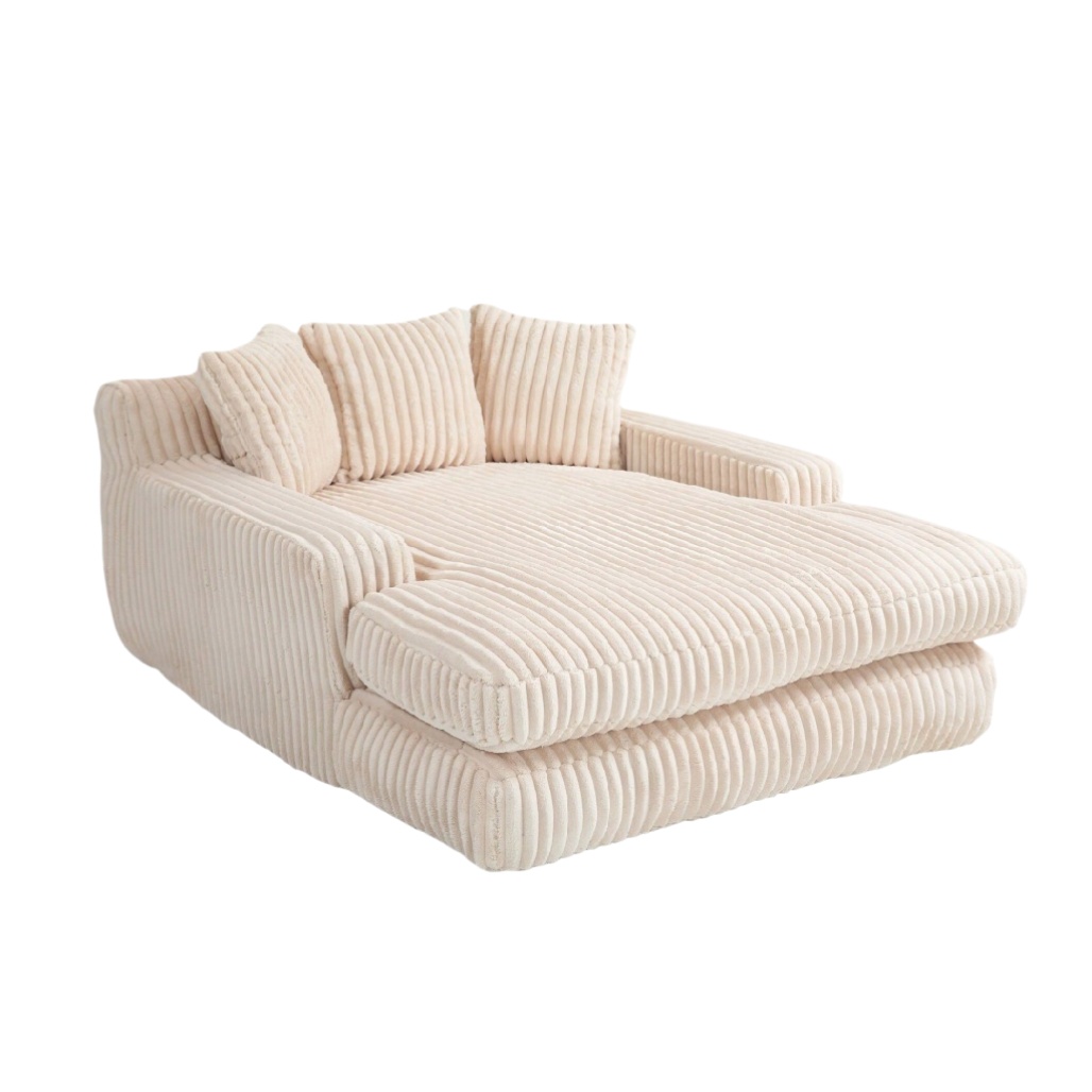 Chaise longue en velours pour salon - pour se détendre et se relaxer - en tissu - environ 120 x 90 x 70-norainterieur
