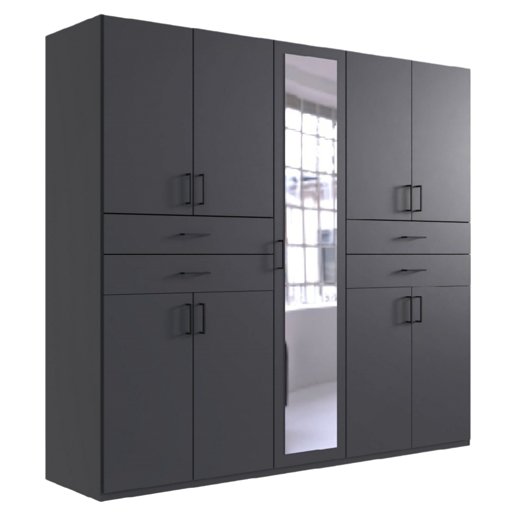 Armoire de rangement moderne pour bureau en panneaux de particules - 180 x 45 x 210-vasegrid