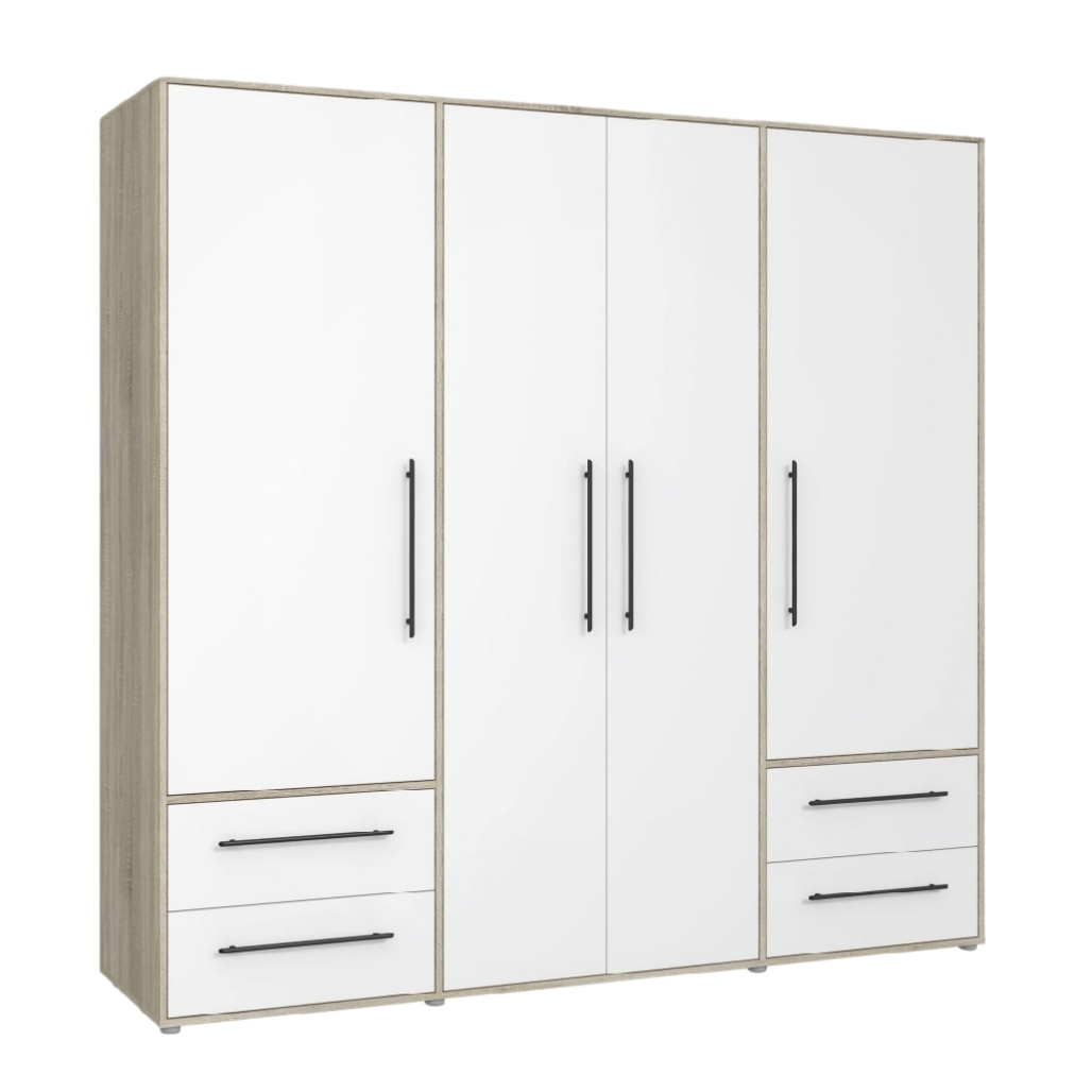 Garde-robe de rangement pour chambre en bois et MDF - 200 x 60 x 210-vasegrid