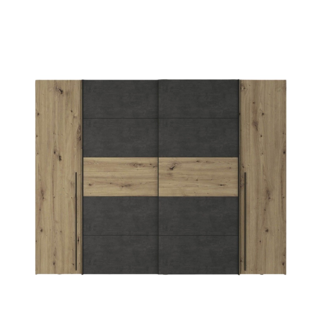 Buffet de rangement pour salle à manger en bois et métal - 180 x 60 x 100-vasegrid