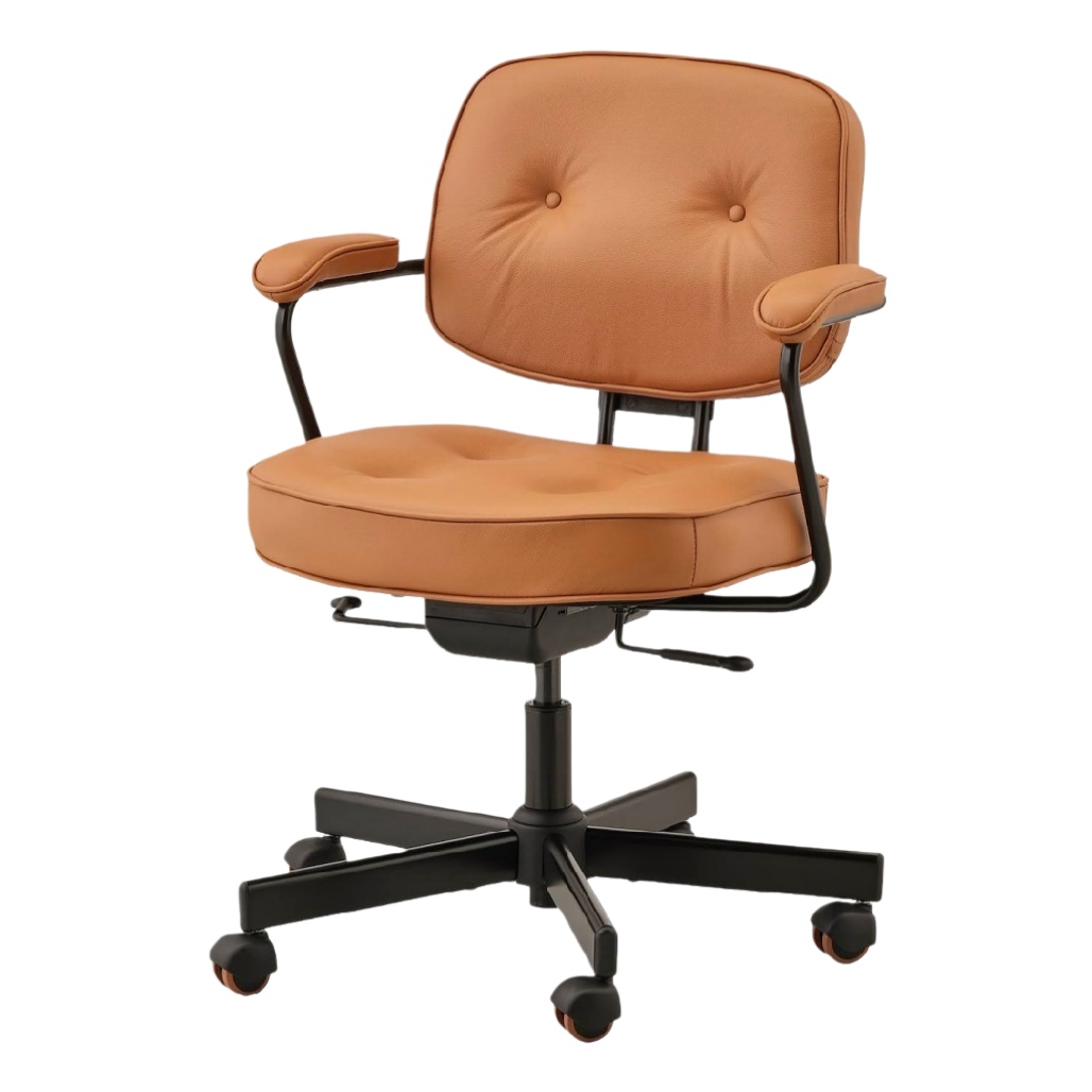 Chaise de bureau réglable en simili cuir pour espace de travail - 40 x 45 x 90-vasegrid