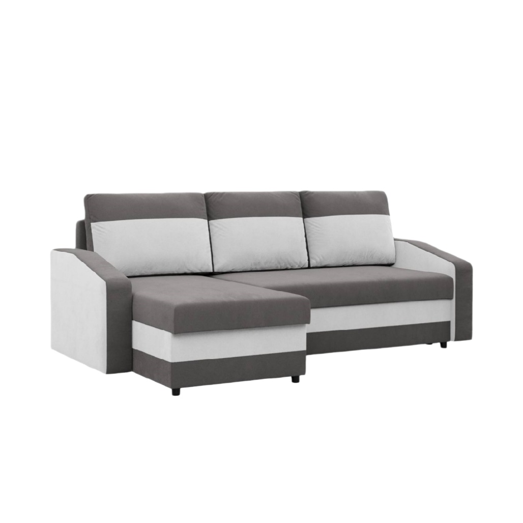 Canapé d'angle convertible pour salon en tissu - 约 230 x 150 x 85-vasegrid