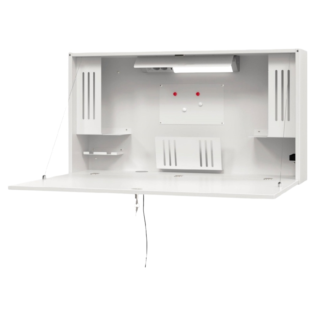 Table murale rabattable en mélamine pour espace de travail - 90 x 40 x 50-vasegrid