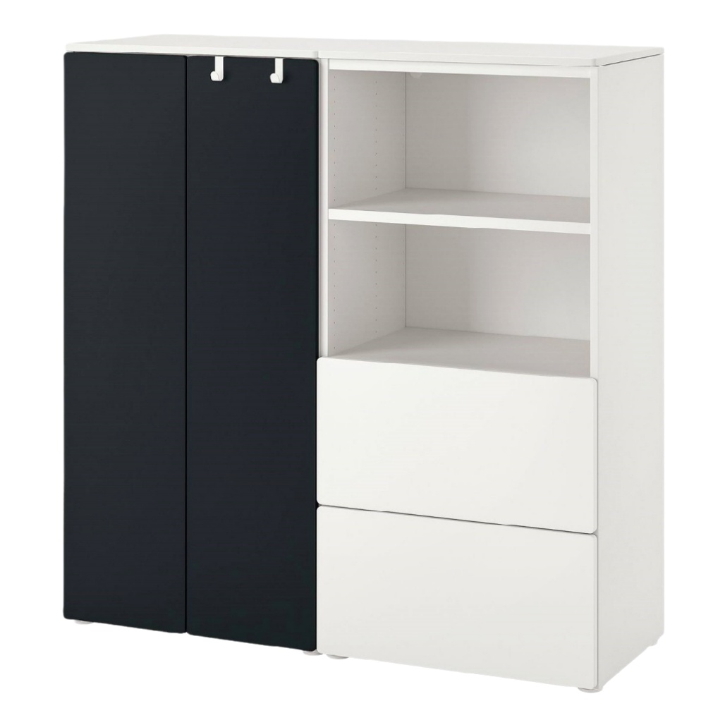 Meuble de rangement moderne pour bureau en panneaux de fibres - 80 x 40 x 100-vaseflow