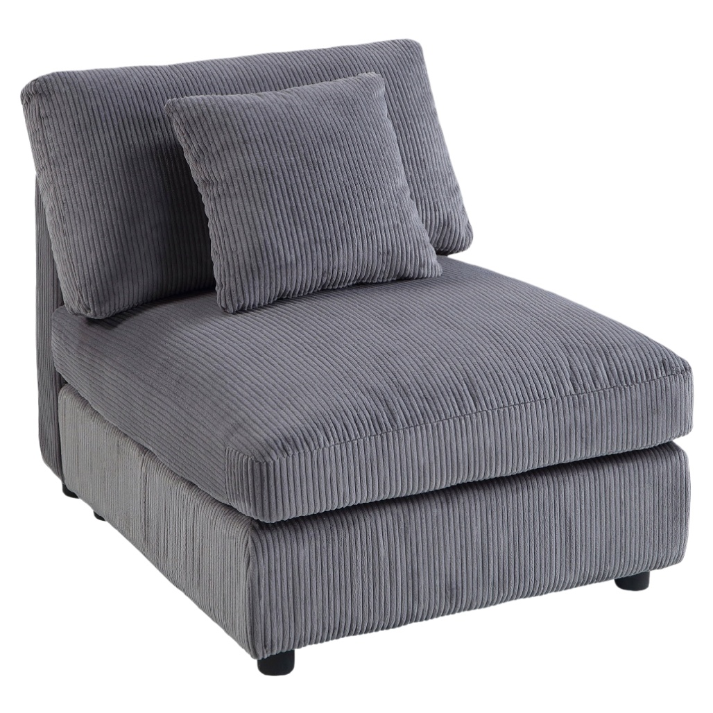 Fauteuil d'appoint en tissu côtelé pour salon - 90 x 75 x 80-vaseflow