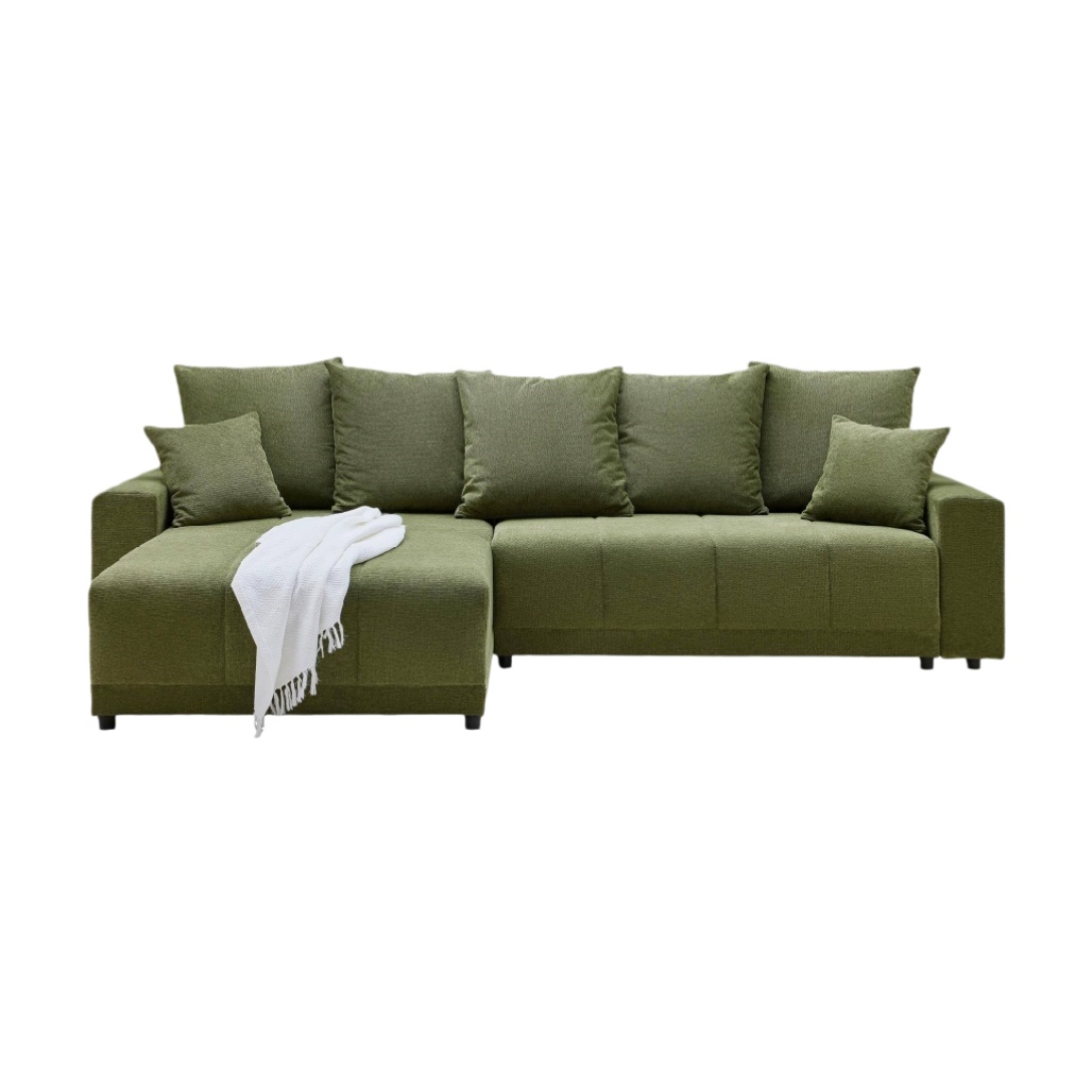 Canapé d'angle en tissu pour salon - 200 x 80 x 90-vaseflow