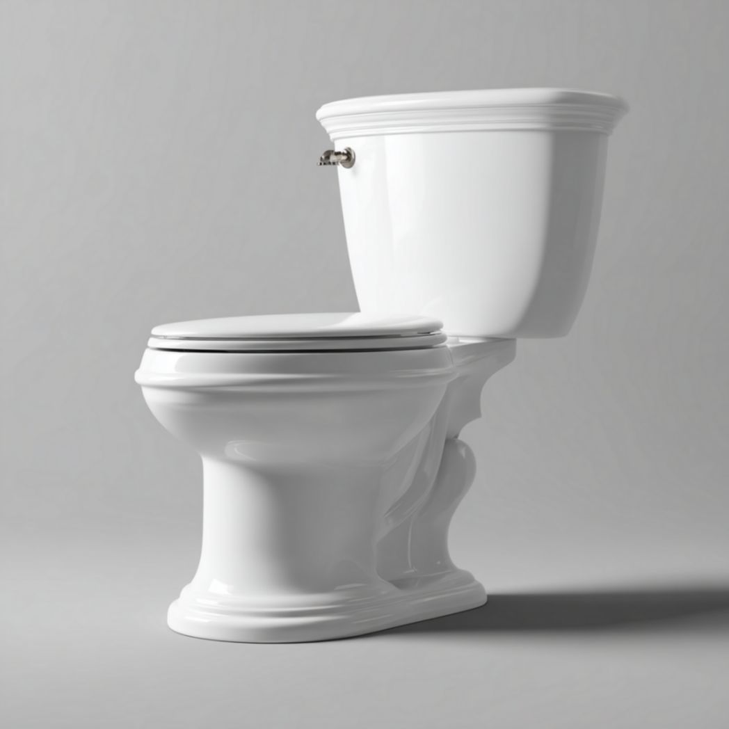 WC Monobloc en Céramique Blanche à Poser au Sol-Allfurnituremdfr