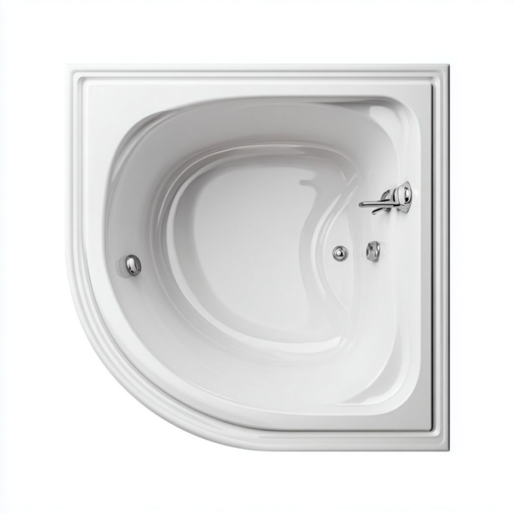 Baignoire d'angle, design blanc-Allfurnituremdfr