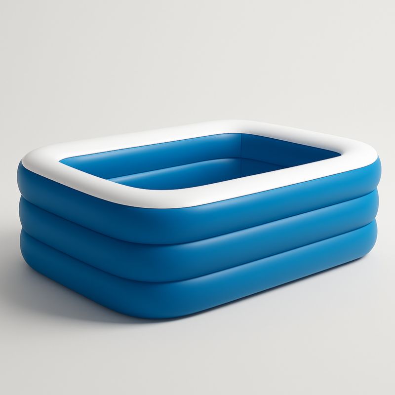 Piscine gonflable en PVC 262x175x56cm Bleu et Blanc