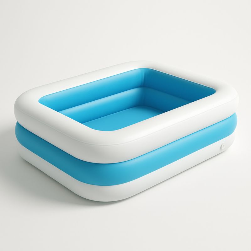 Piscine Gonflable Rectangulaire 200x150x50cm Bleu Blanc PVC