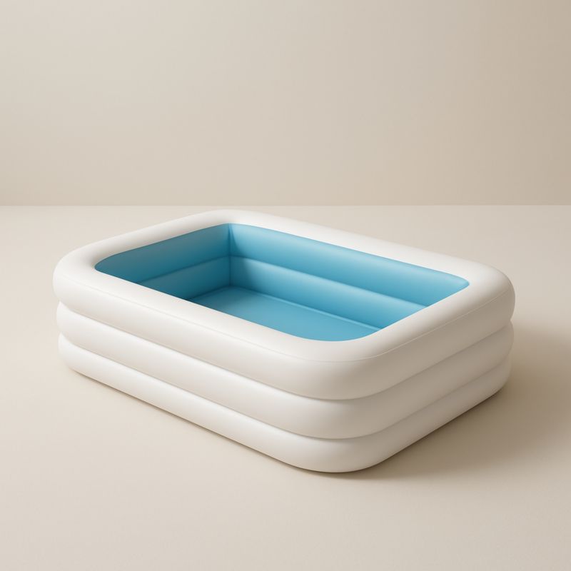 Piscine gonflable rectangulaire en PVC Blanc/Bleu 200x150x50 cm