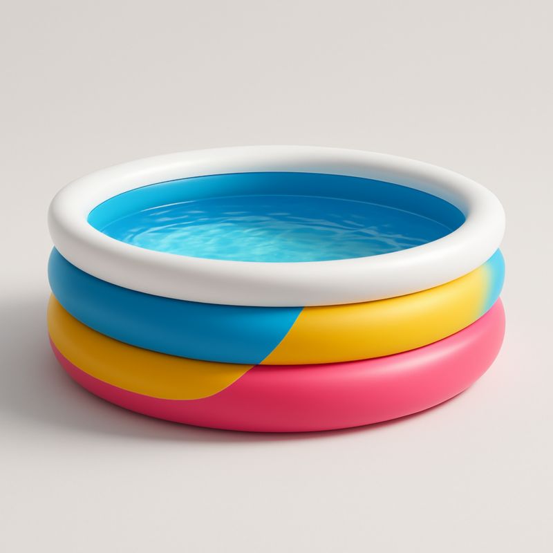 Piscine Gonflable Enfant Ronde Multicolore PVC 150cm