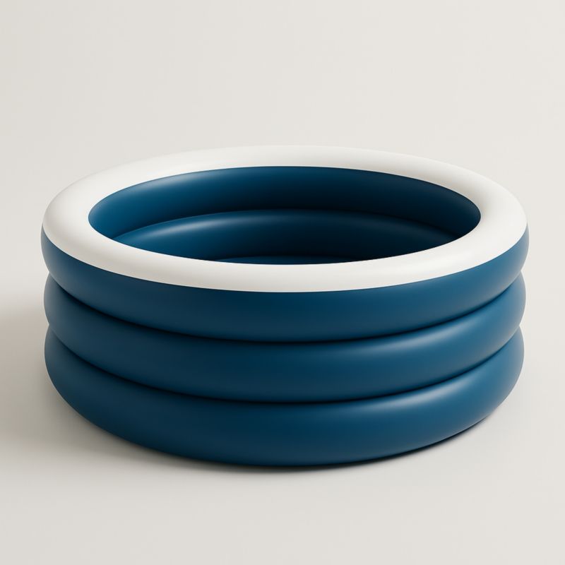 Piscine Gonflable Enfant PVC Bleu/Blanc Ø150 cm