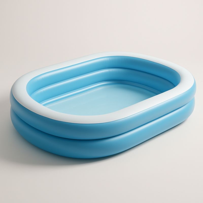 Piscine gonflable rectangulaire PVC bleu et blanc 2 m x 1,5 m x 0,5 m