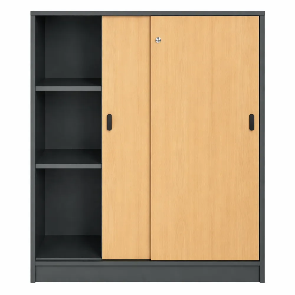 Armoire coulissante anthracite 100 cm de hauteur