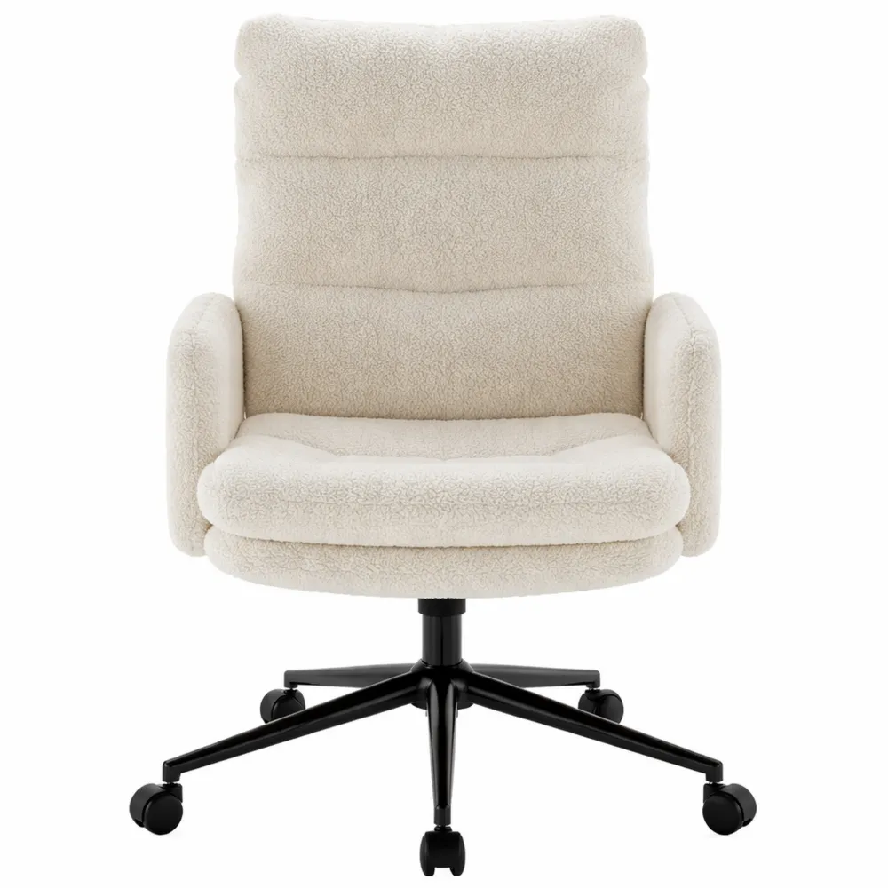 Chaise Ergonomique Réglable avec Roulettes et Accoudoirs