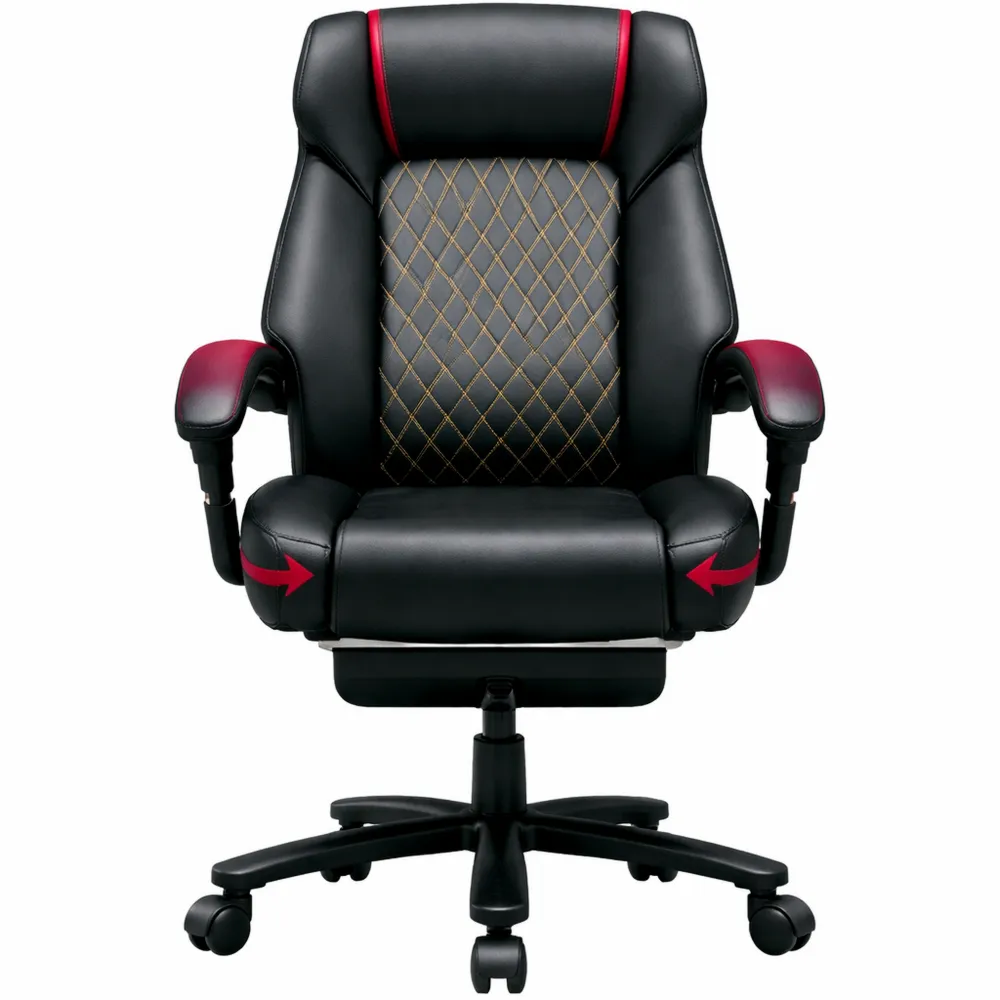 Chaise de Bureau Ergonomique Réglable avec Repose-pied et Dossier Haut