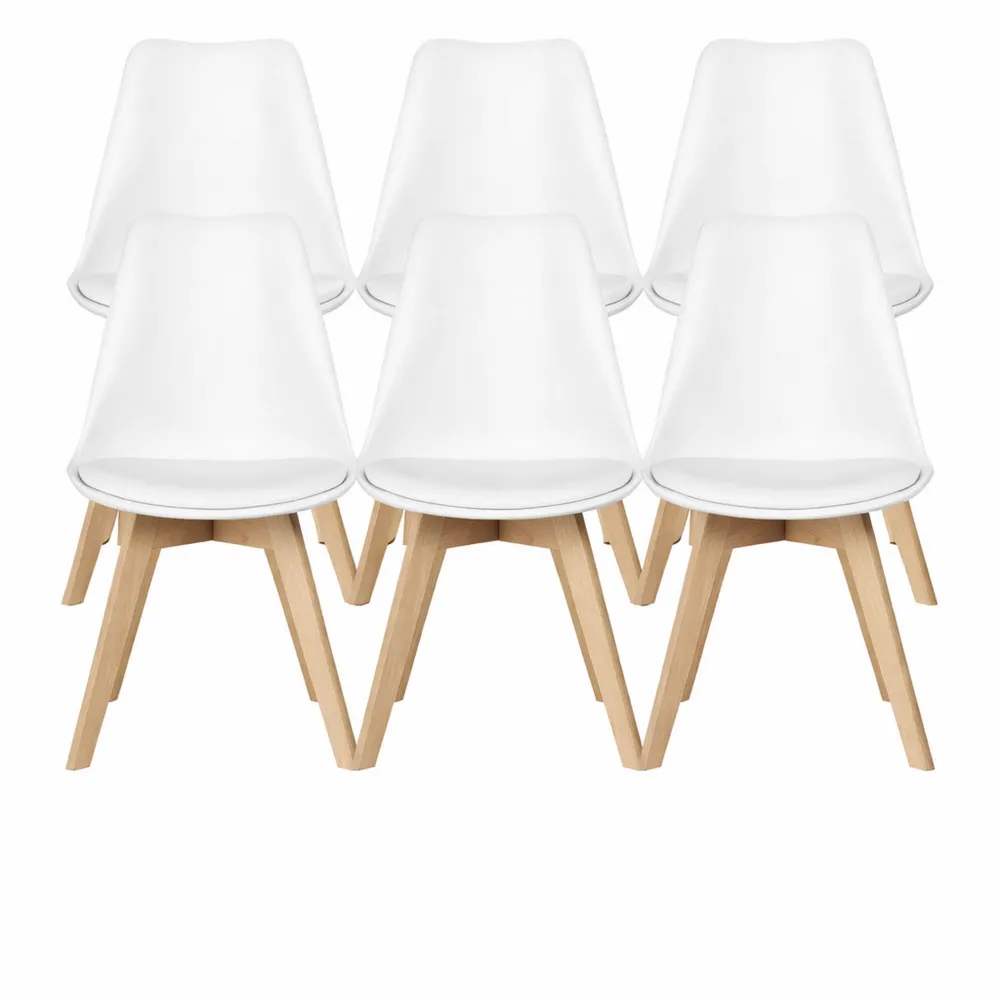 Lot de 6 chaises design pour salle à manger