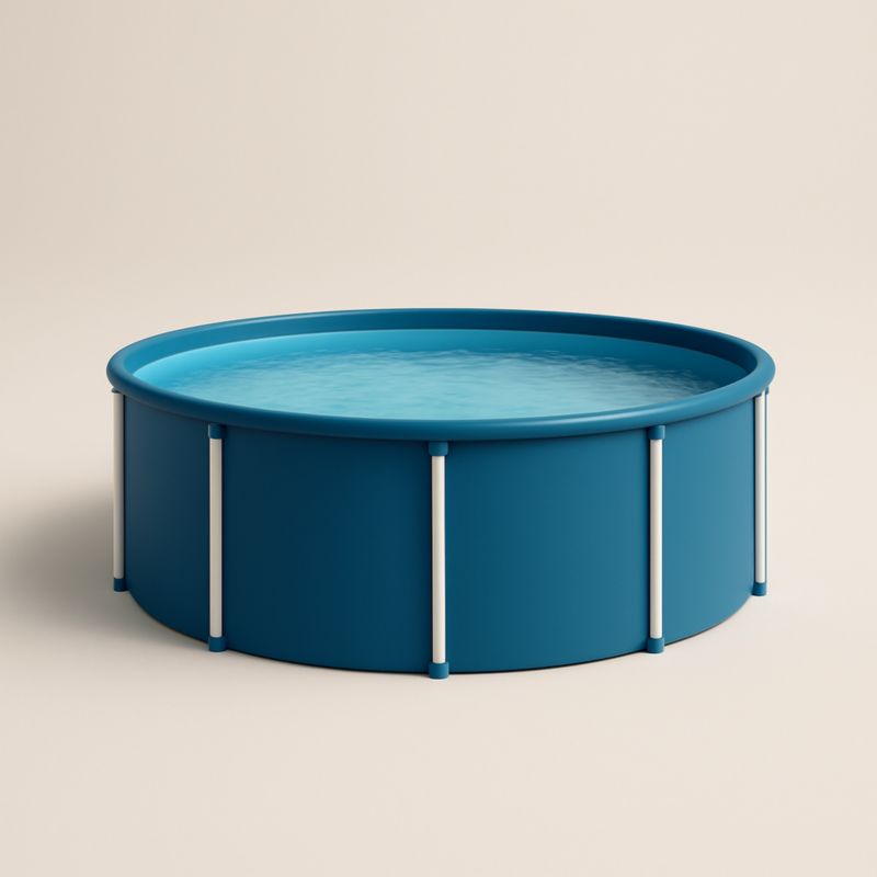 Piscine ronde 366cm acier et PVC Bleu