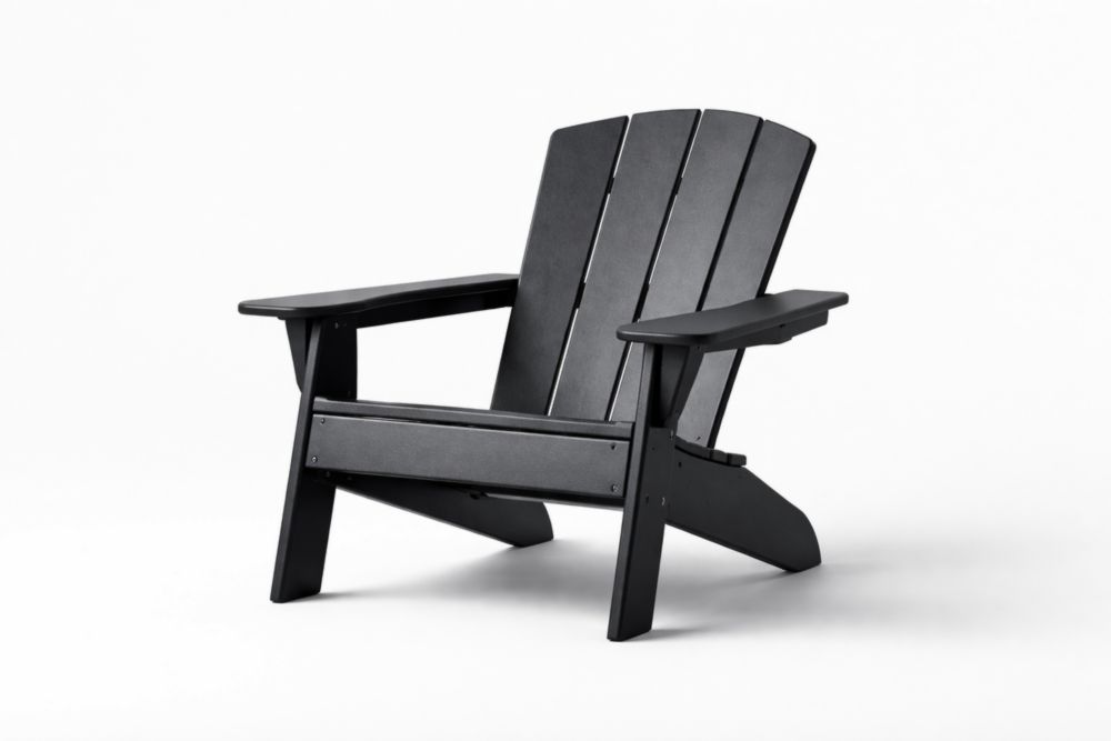 Chaise Adirondack en polyéthylène noir