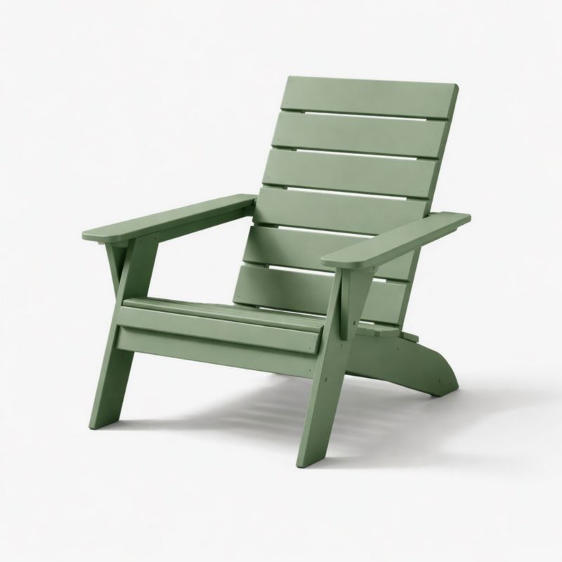 Chaise Adirondack en bois vert
