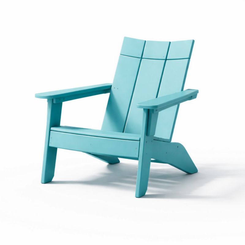 Chaise Adirondack extérieure en polyéthylène bleu