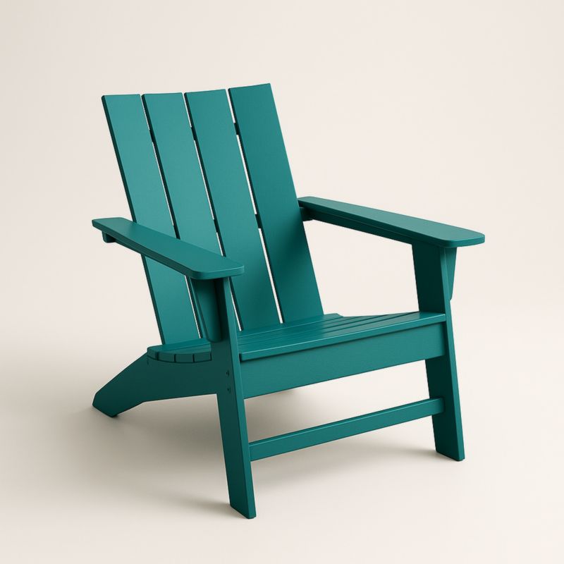Chaise Adirondack en polyéthylène bleu canard