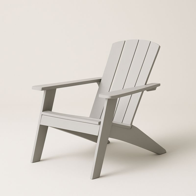 Chaise Adirondack en bois gris, 75x88x90 cm