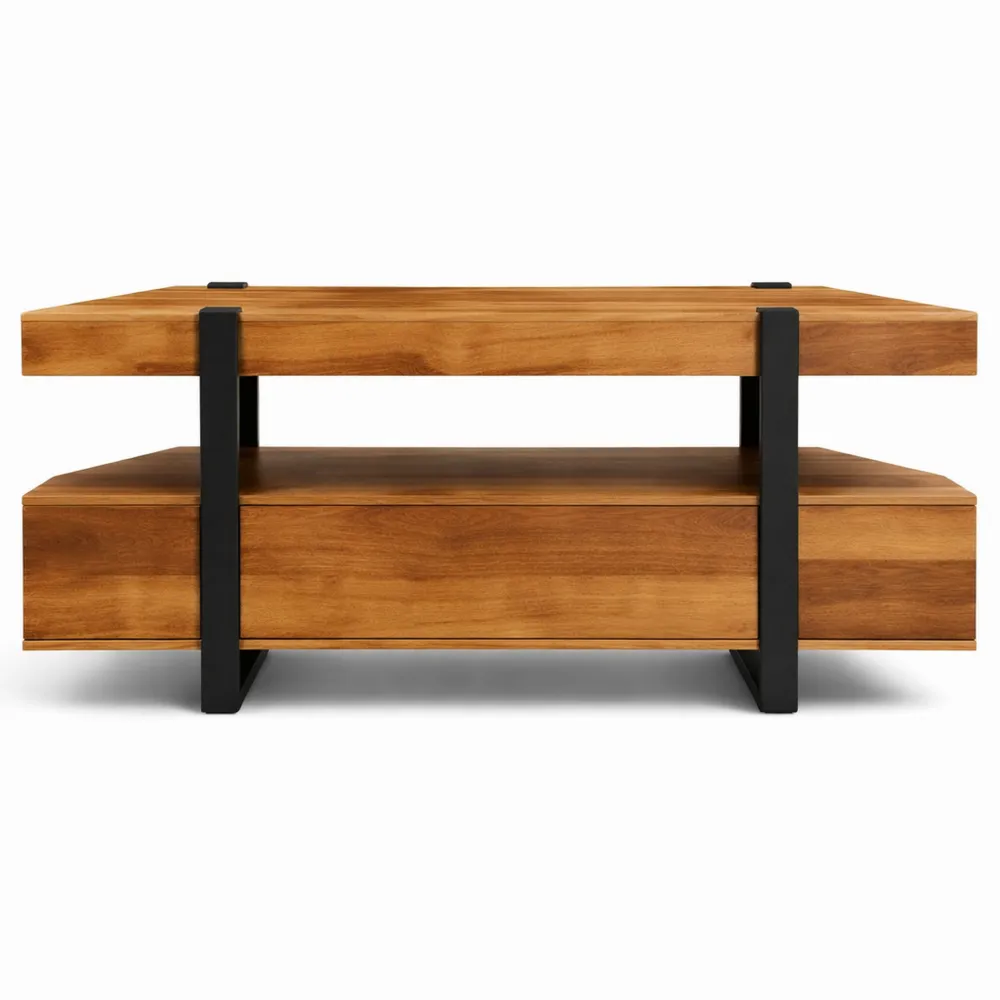 Meuble TV d'angle avec pieds épingle et tiroirs-Furnihouseco