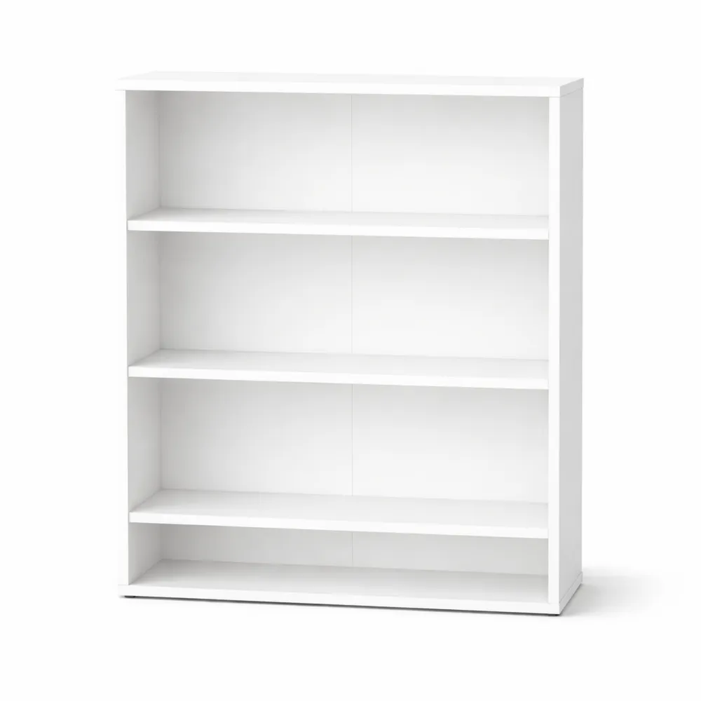 Étagère de Rangement Blanc 3 Niveaux pour Salon ou Bureau-Furnihouseco
