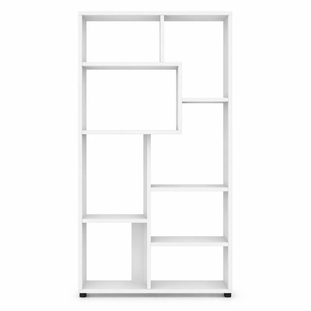 Étagère moderne en panneaux de particules blanc 70 x 24 x 178 cm-Furnihouseco