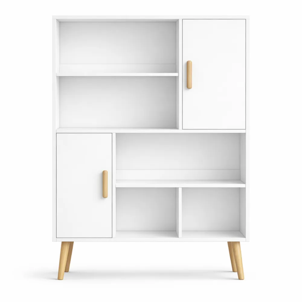 Meuble de Rangement Moderne avec Étagères et Placards pour Intérieur-Furnihouseco