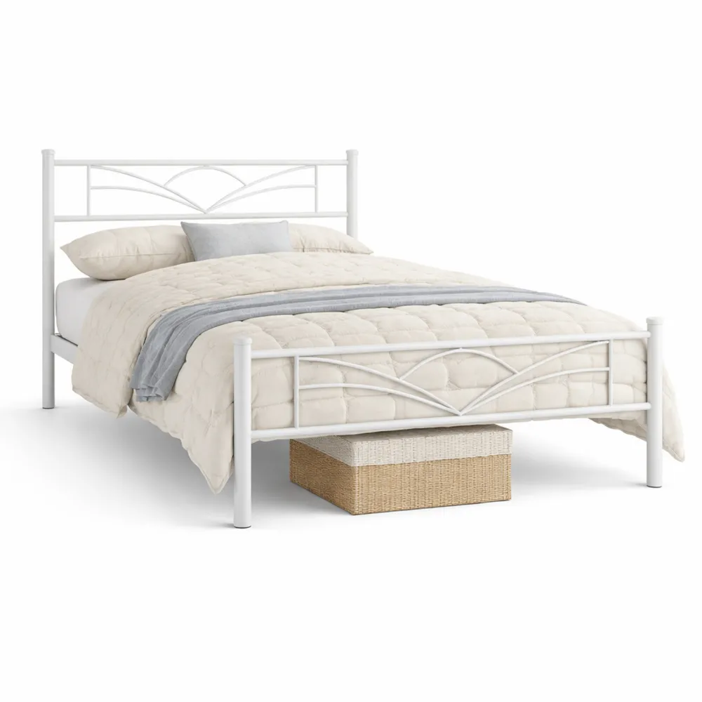 Cadre de Lit en Métal 90x190cm pour Espaces Réduits-Furnihouseco