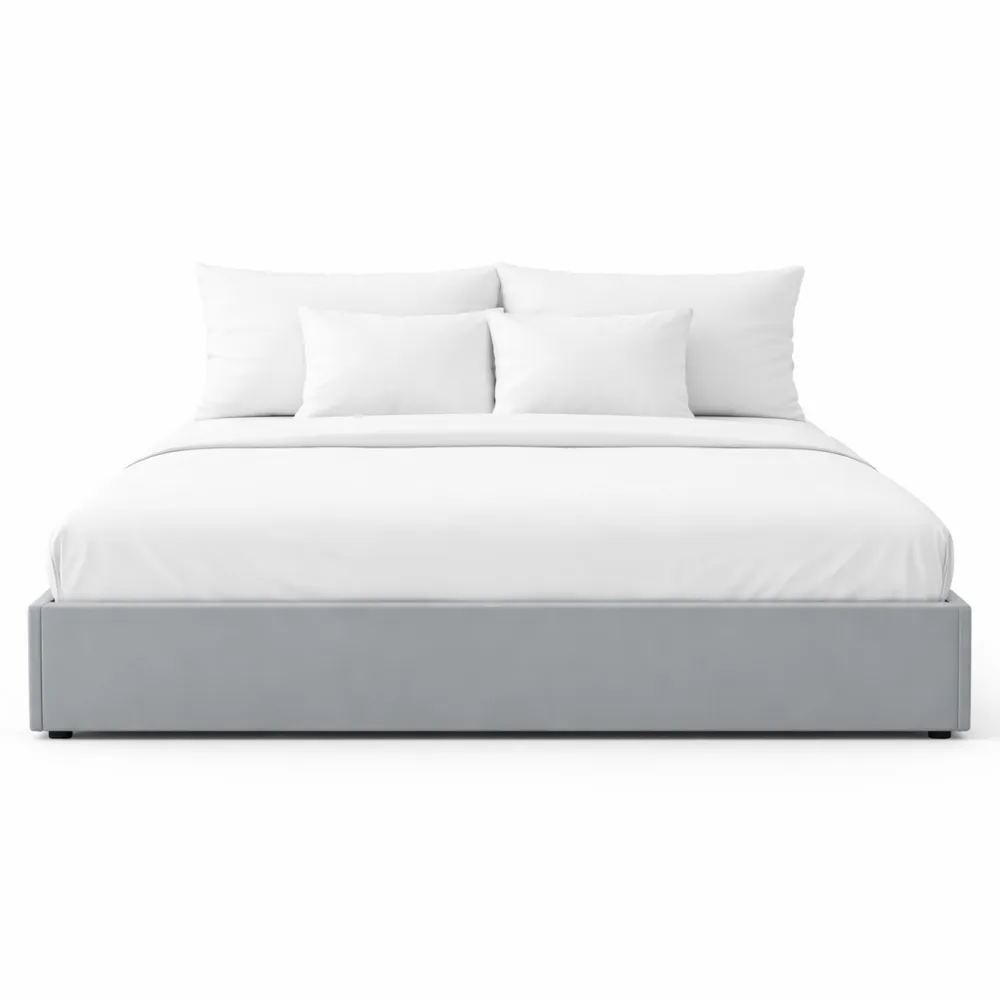 Lit Simple avec Rangement Intégré - 90 x 190 cm - Gris-Furnihouseco