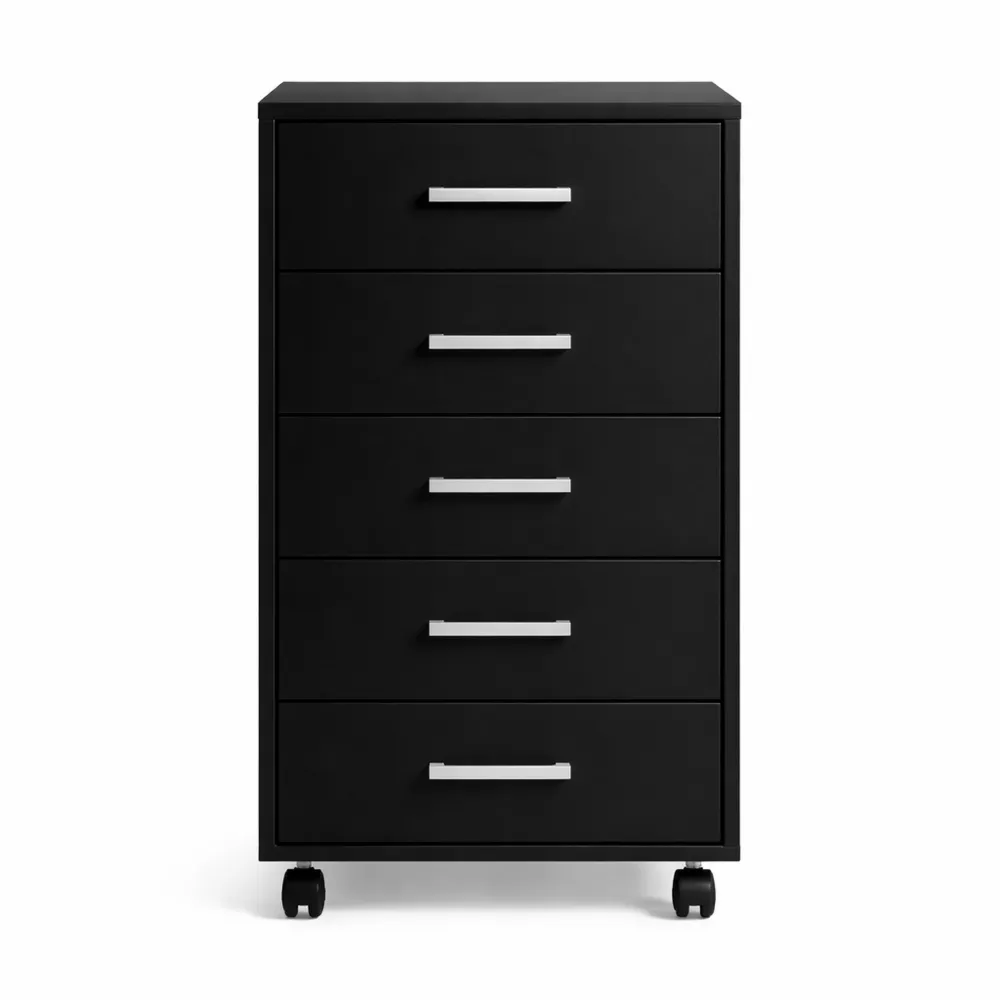 Caisson de Bureau Mobile à Tiroirs sur Roulettes-Woodlivingco