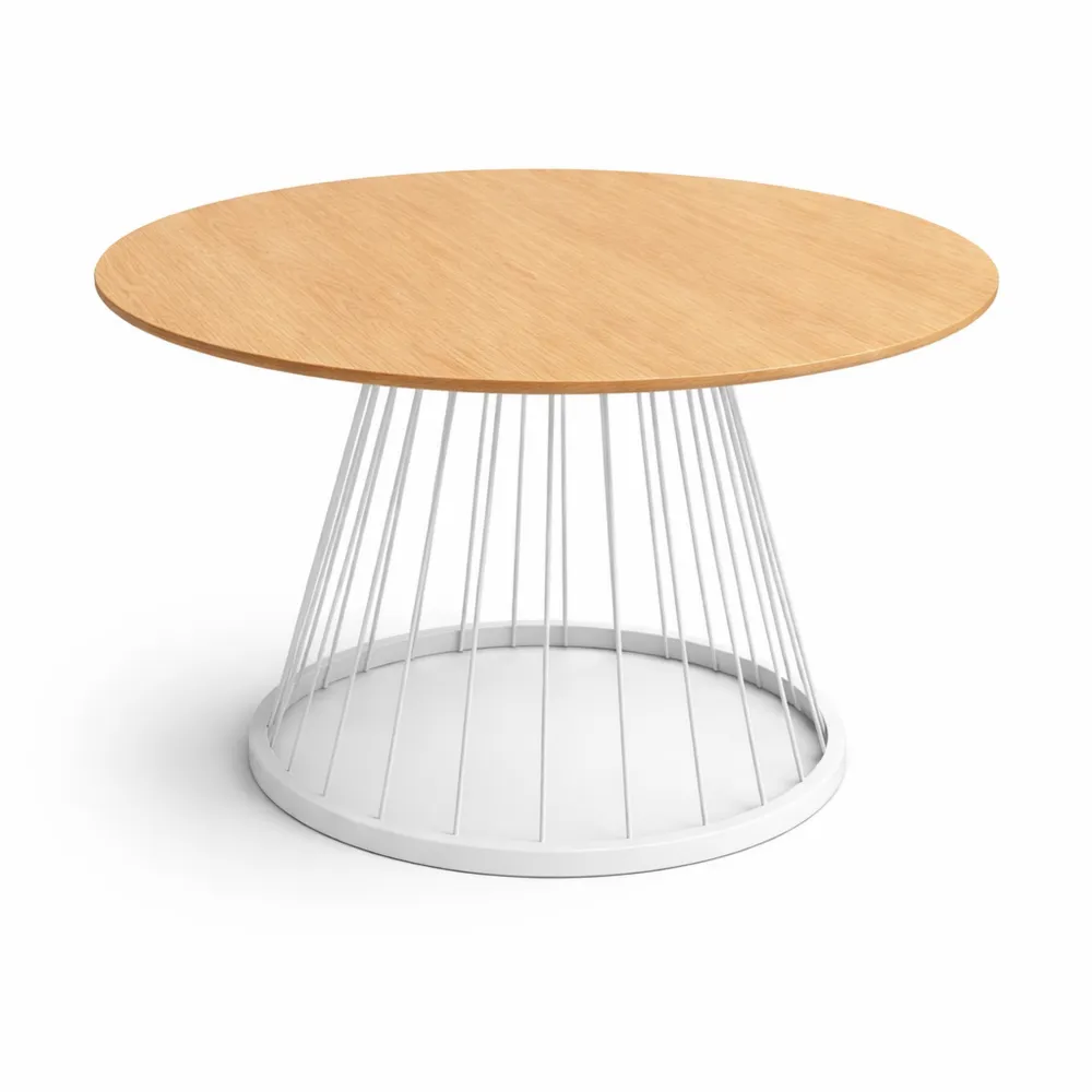 Table à Manger Ronde 6 Personnes Bois et Métal 110 cm-Woodlivingco