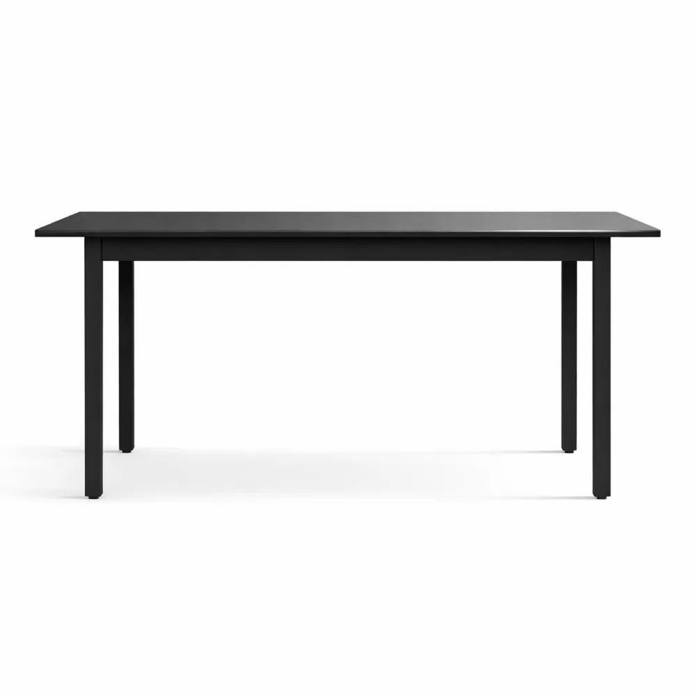 Table de salle à manger extensible moderne noire-Woodlivingco