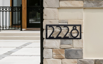 Frame Numbered Doorplate