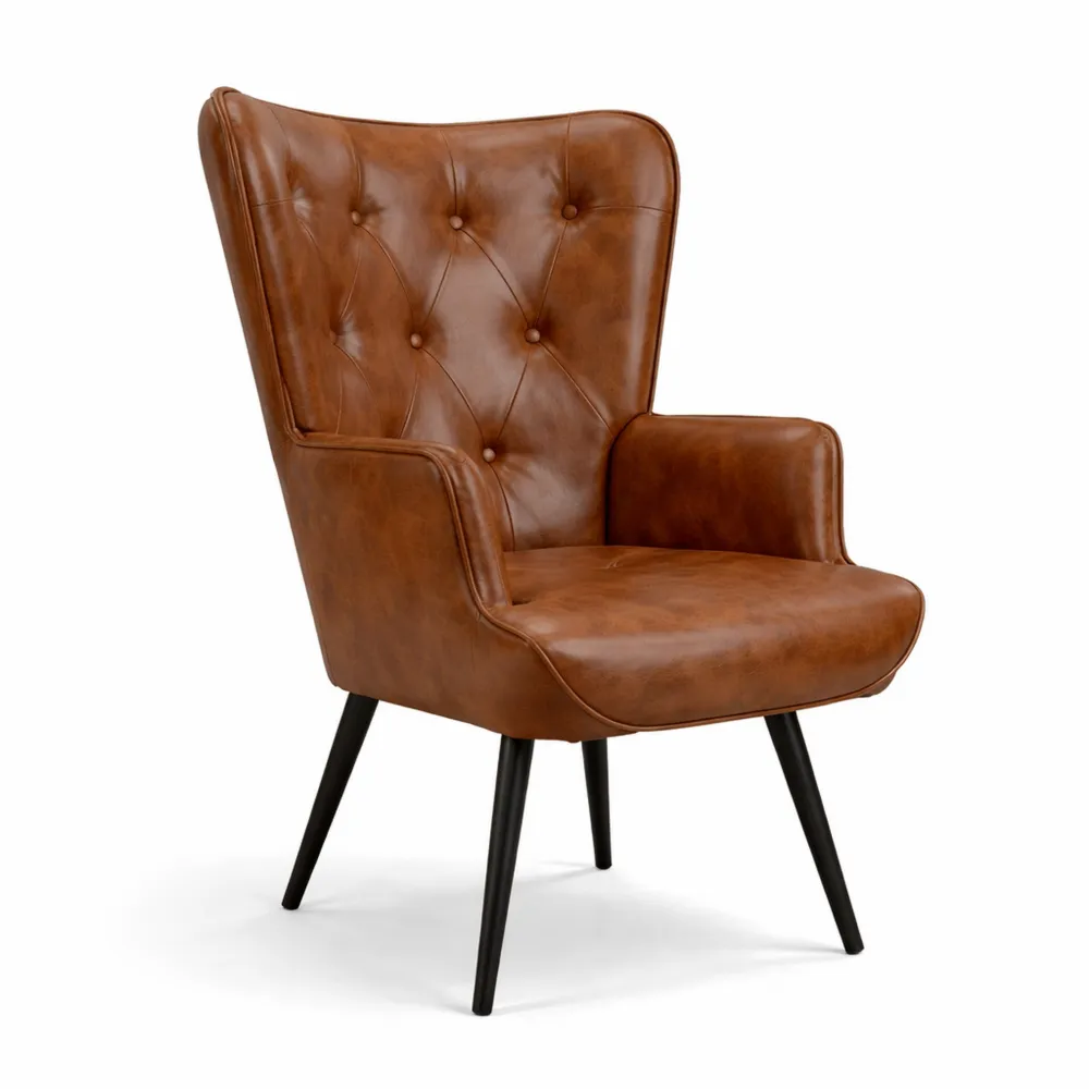 Fauteuil Relaxation Ergonomique avec Dossier Confortable en Similicuir