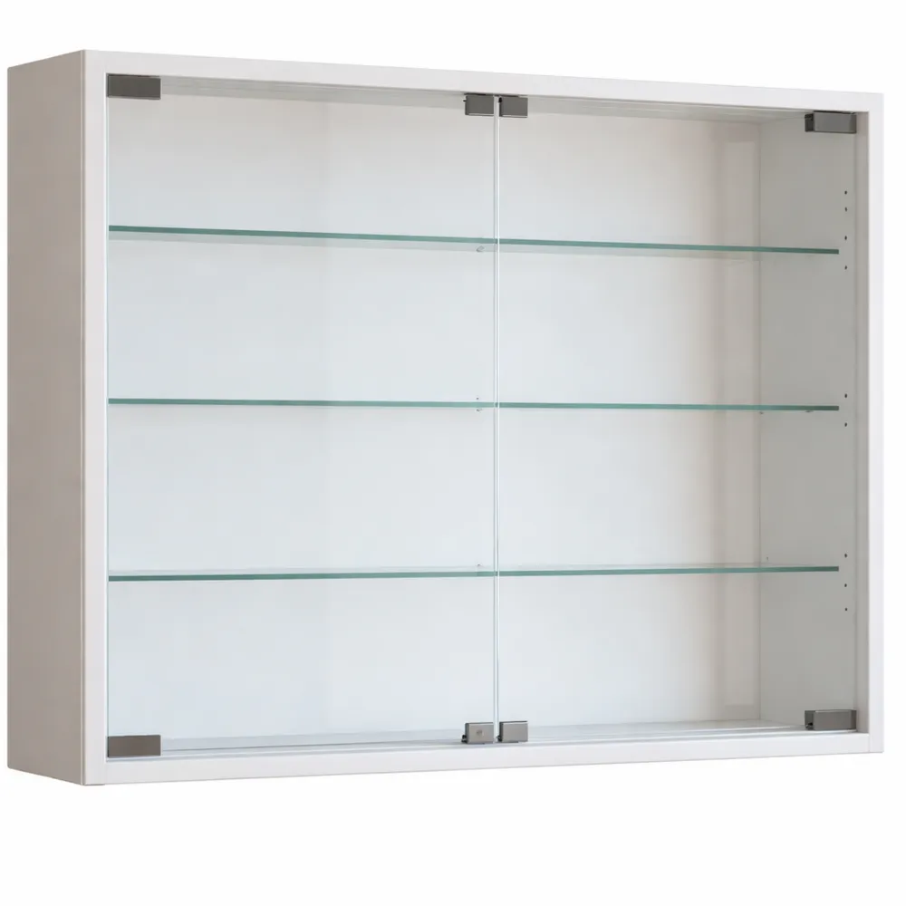 Vitrine Murale en Verre et Bois pour Collection