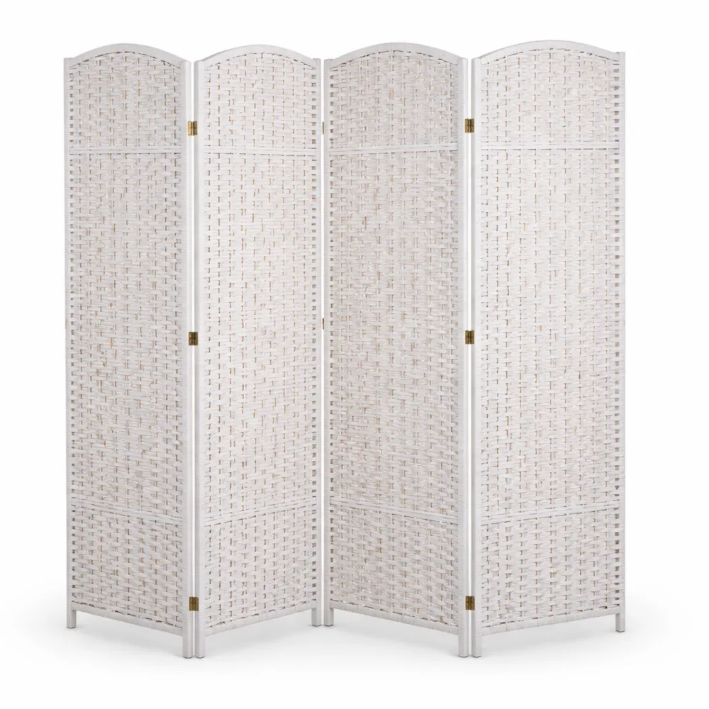 Cloison Pliante en Bois avec Papier de Riz