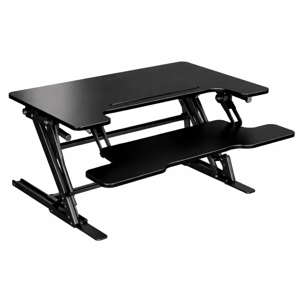 Bureau ajustable pour double moniteur, surface large, installation rapide
