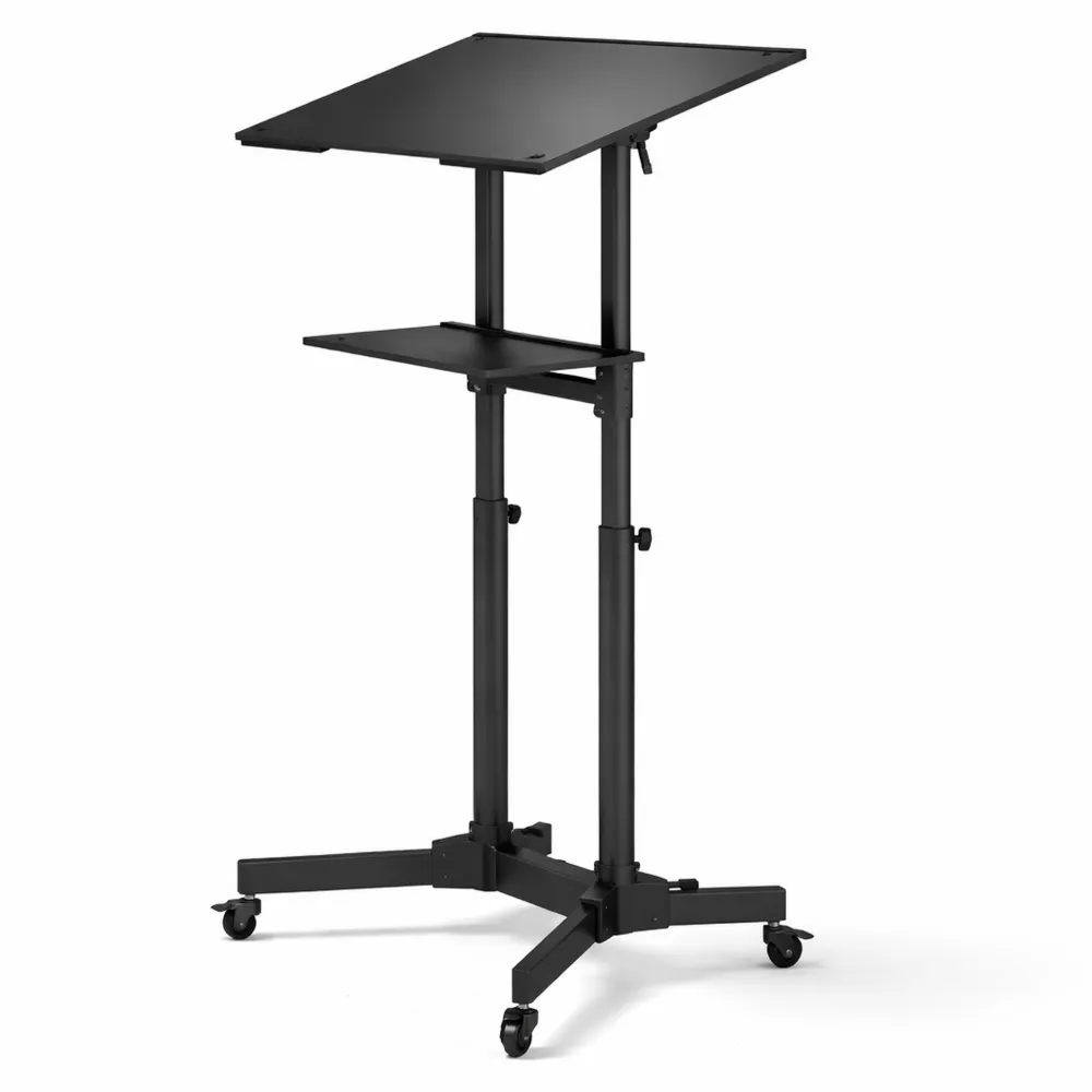 Table de Travail Ergonomique Réglable, Surface Inclinable et Mobilité Facile