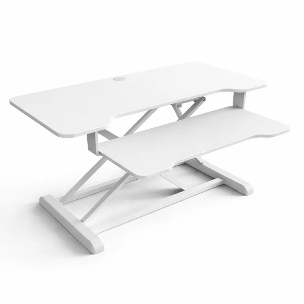 Station de Travail Réglable avec Plateau de Clavier Amovible pour Moniteurs