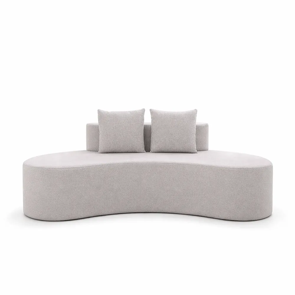 Canapé d'angle moderne 3 places avec coussins et fond antidérapant